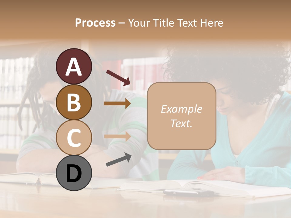 Reading Ethnic Female PowerPoint Template