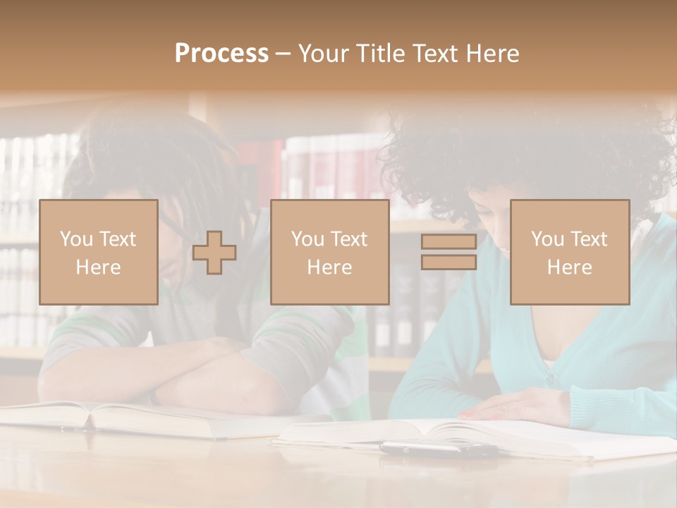 Reading Ethnic Female PowerPoint Template