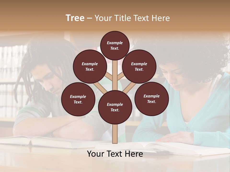 Reading Ethnic Female PowerPoint Template