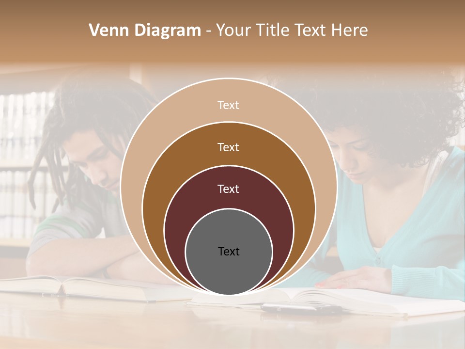 Reading Ethnic Female PowerPoint Template