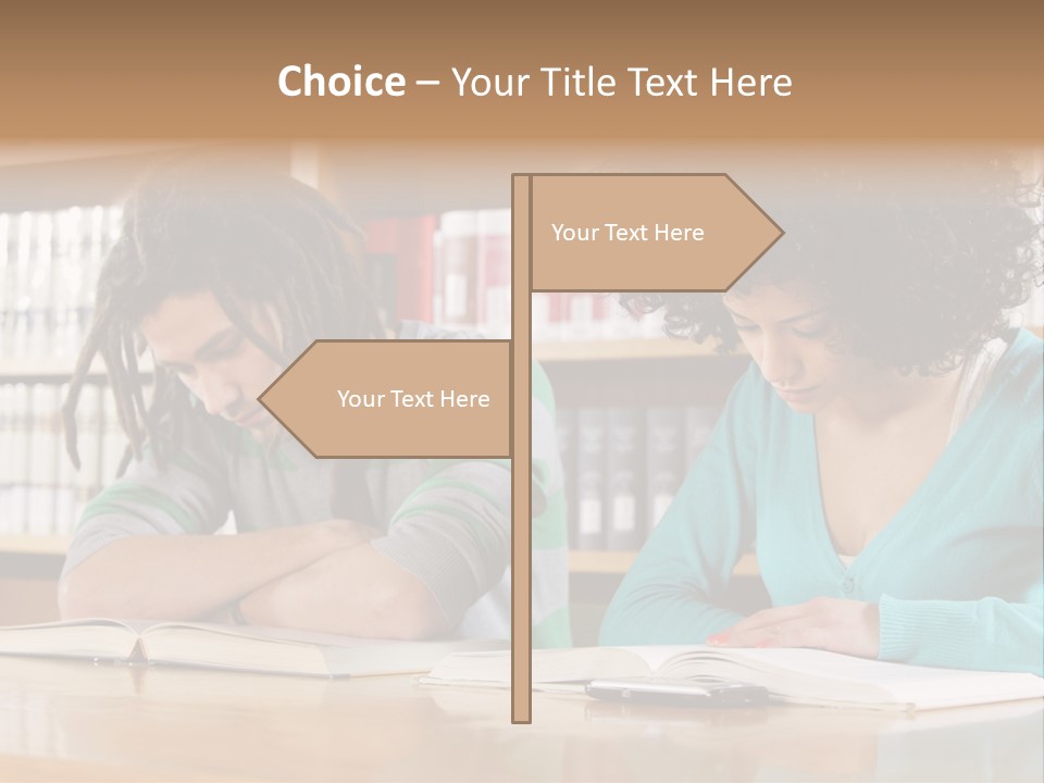 Reading Ethnic Female PowerPoint Template