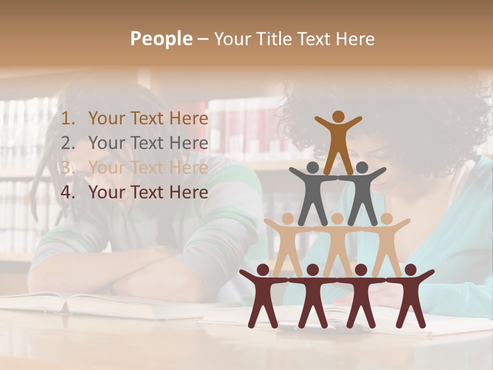 Reading Ethnic Female PowerPoint Template