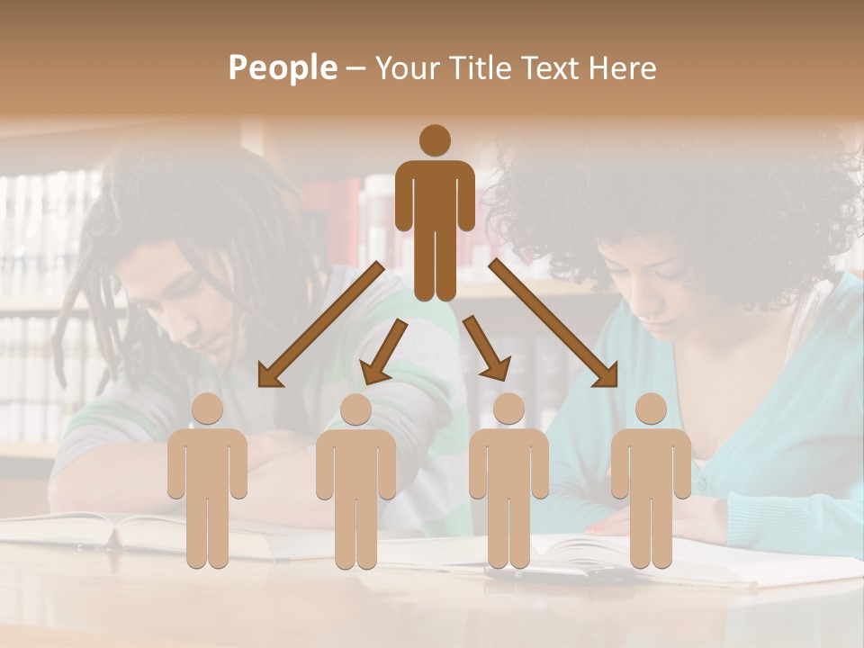 Reading Ethnic Female PowerPoint Template