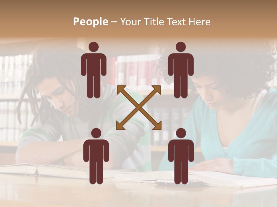 Reading Ethnic Female PowerPoint Template