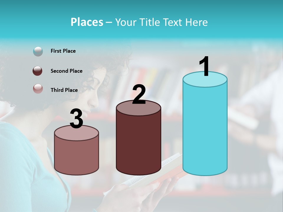 Female One Person Blonde PowerPoint Template