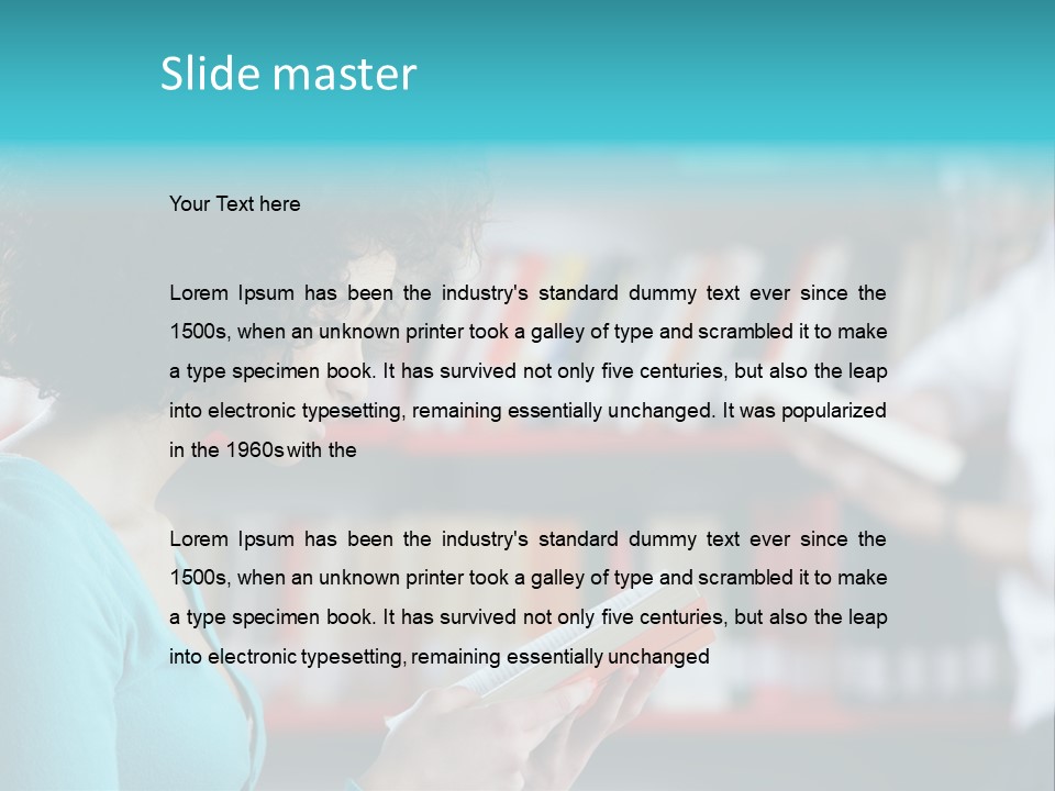 Female One Person Blonde PowerPoint Template