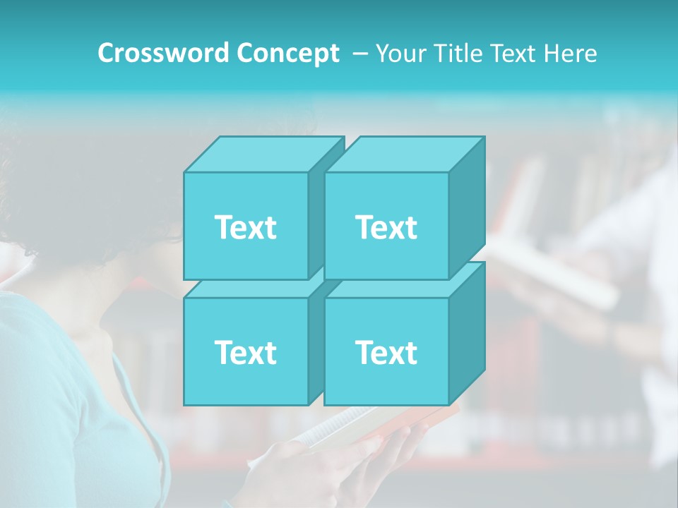 Female One Person Blonde PowerPoint Template