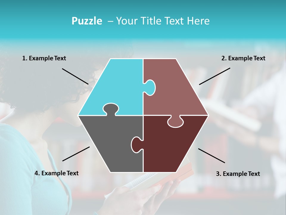 Female One Person Blonde PowerPoint Template