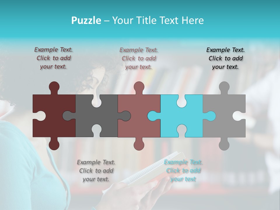 Female One Person Blonde PowerPoint Template