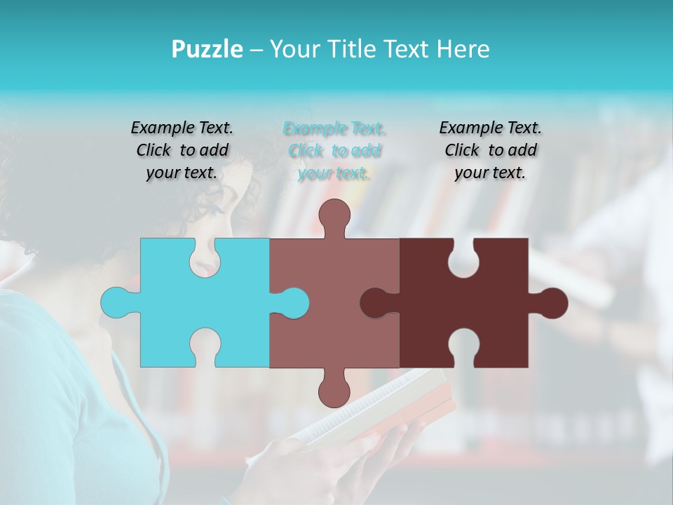 Female One Person Blonde PowerPoint Template