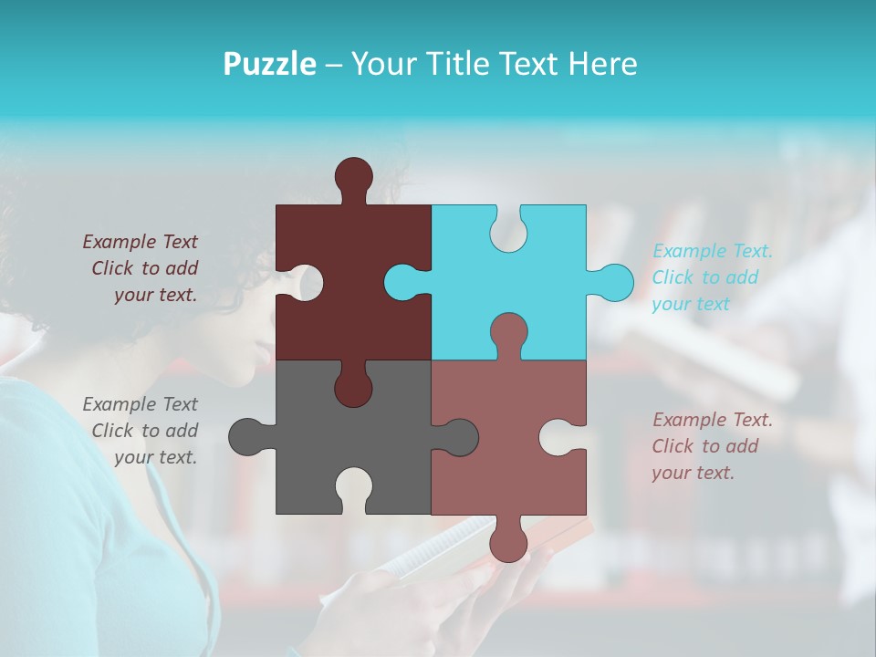 Female One Person Blonde PowerPoint Template