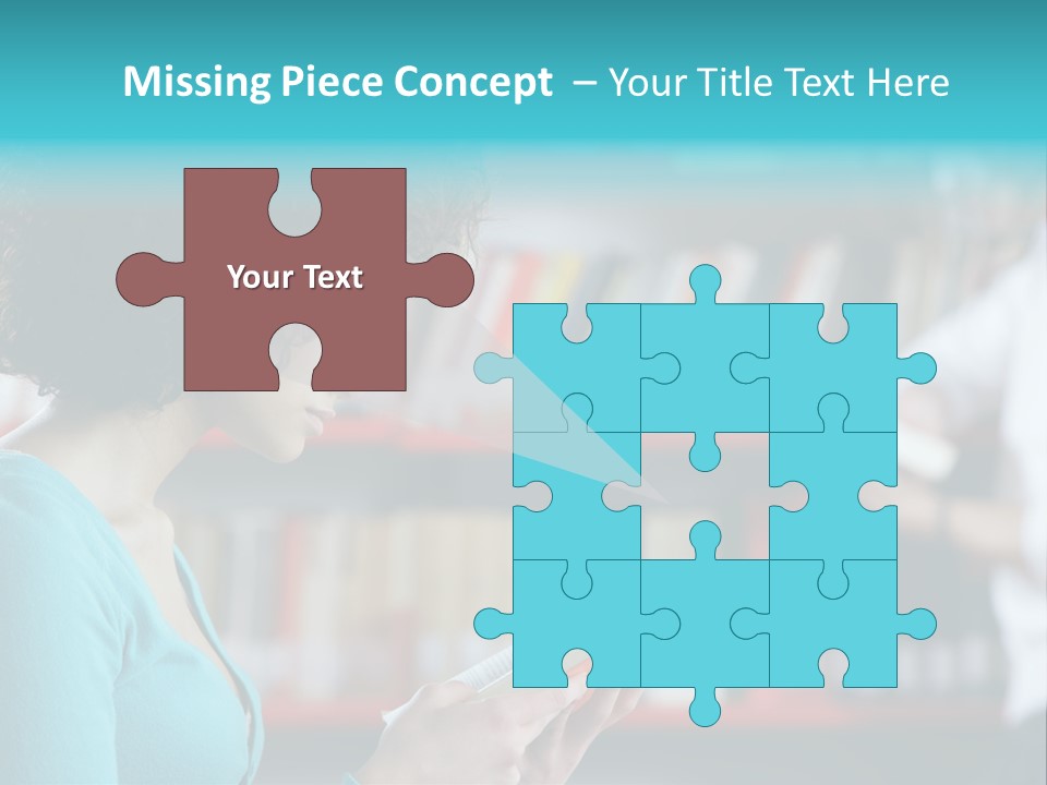 Female One Person Blonde PowerPoint Template