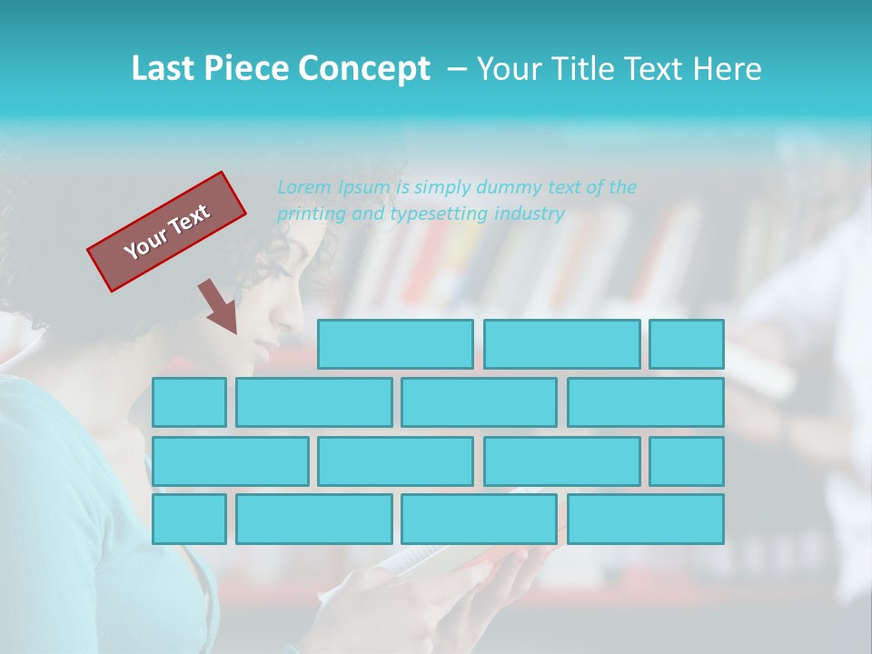 Female One Person Blonde PowerPoint Template