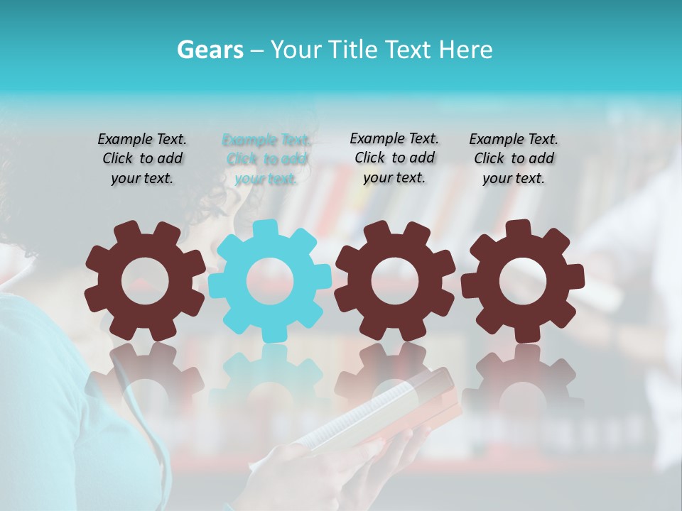 Female One Person Blonde PowerPoint Template