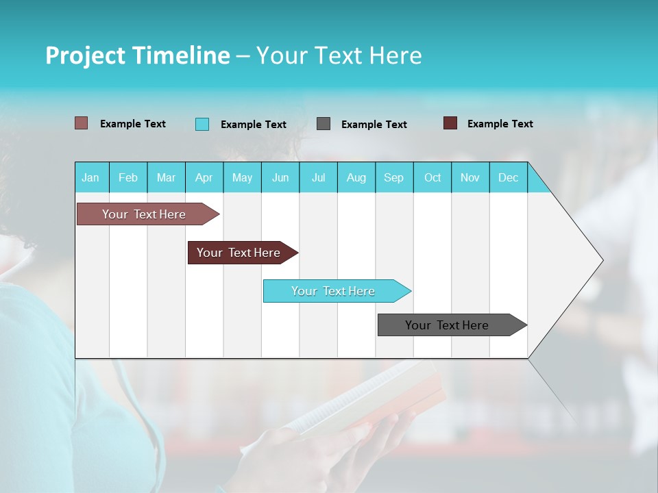 Female One Person Blonde PowerPoint Template