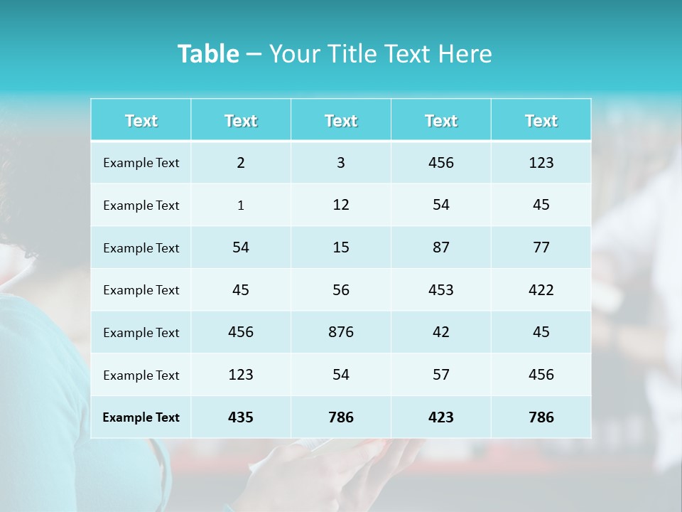 Female One Person Blonde PowerPoint Template