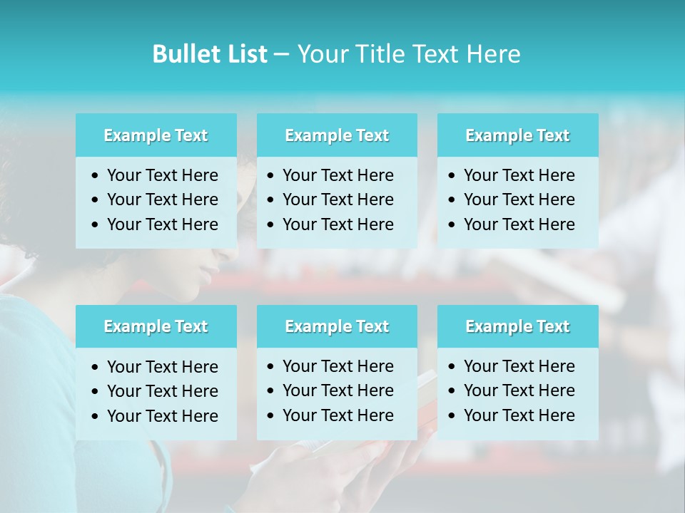 Female One Person Blonde PowerPoint Template