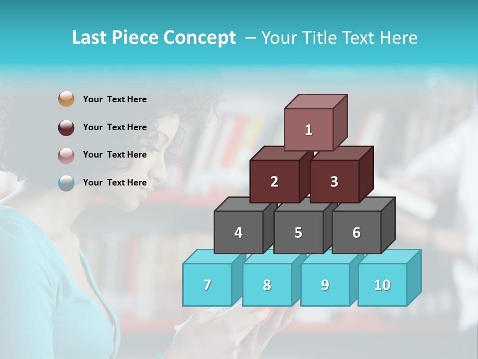 Female One Person Blonde PowerPoint Template