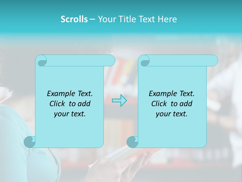 Female One Person Blonde PowerPoint Template