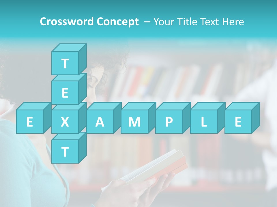 Female One Person Blonde PowerPoint Template