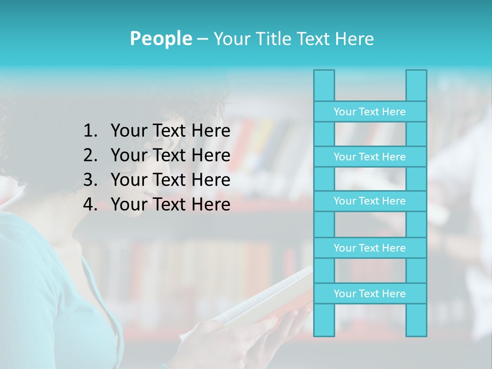 Female One Person Blonde PowerPoint Template