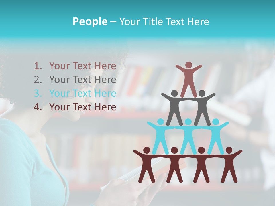 Female One Person Blonde PowerPoint Template