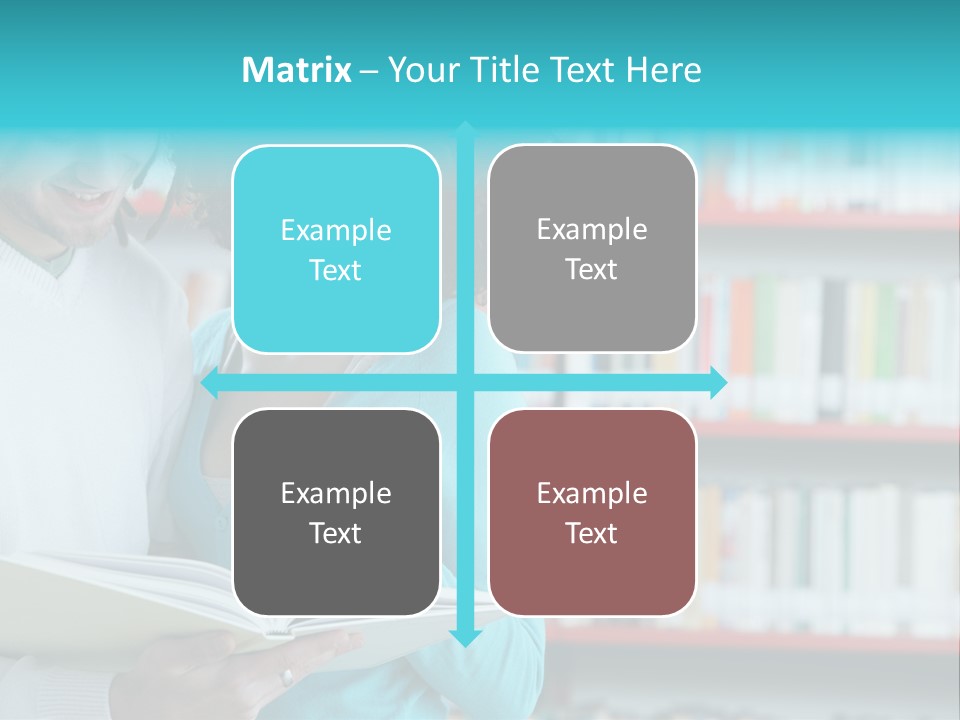 Happy Learning Attractive Female PowerPoint Template