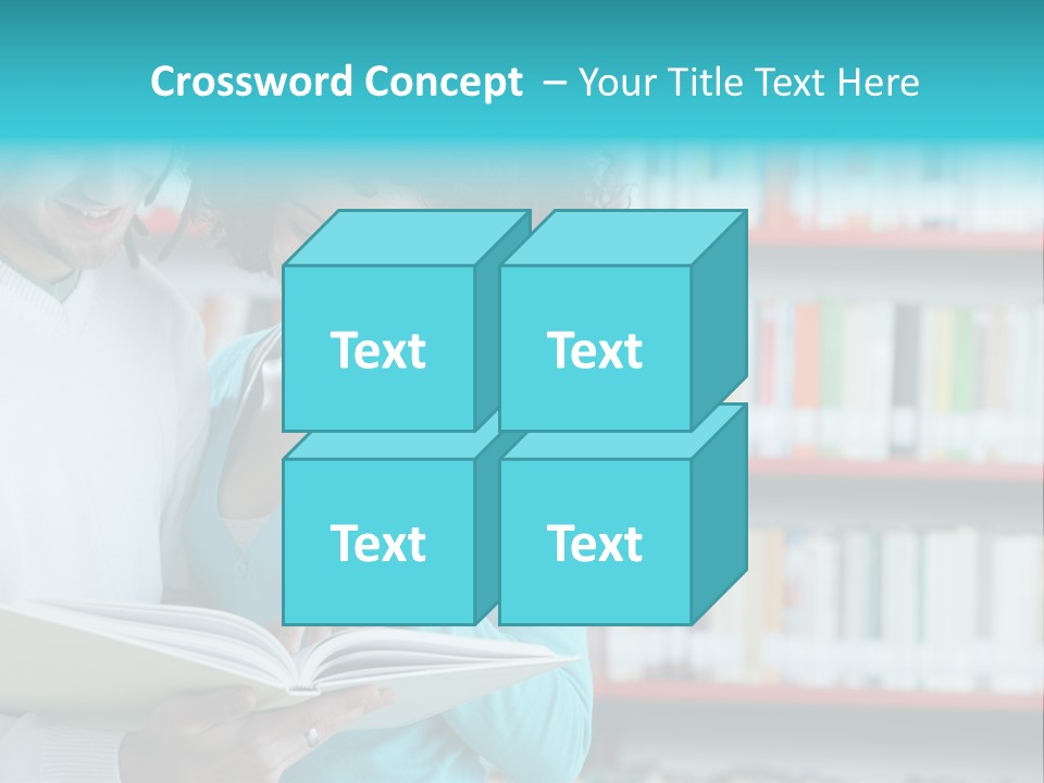 Happy Learning Attractive Female PowerPoint Template