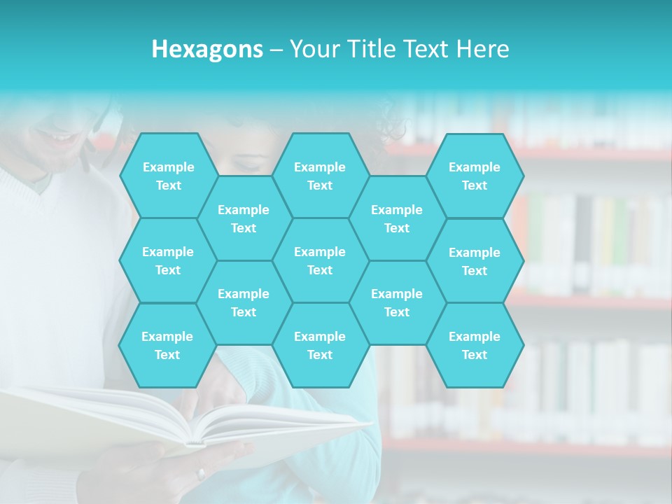 Happy Learning Attractive Female PowerPoint Template