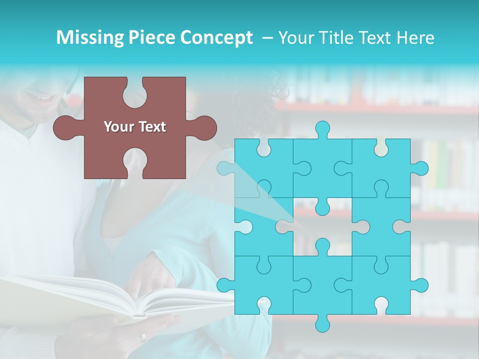 Happy Learning Attractive Female PowerPoint Template