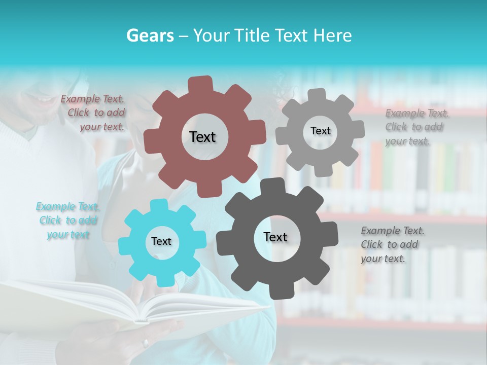 Happy Learning Attractive Female PowerPoint Template