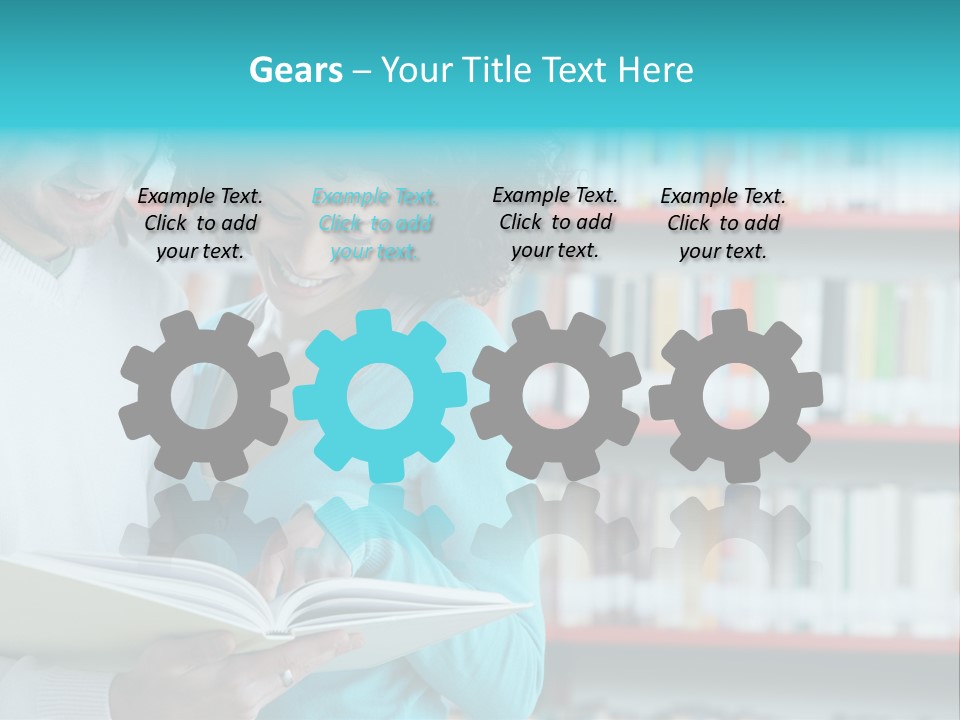 Happy Learning Attractive Female PowerPoint Template