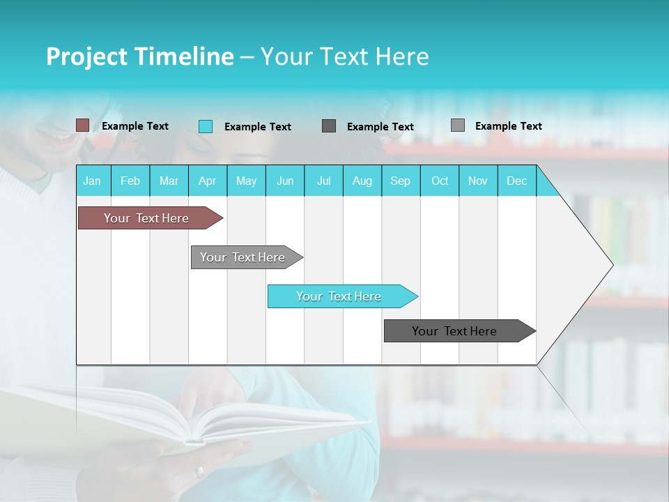 Happy Learning Attractive Female PowerPoint Template