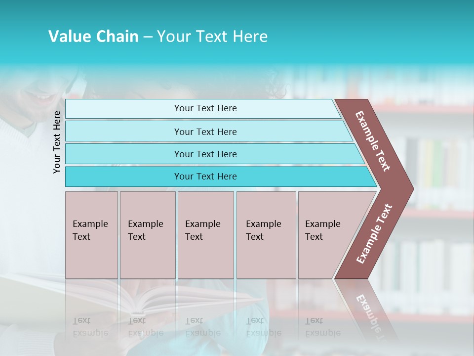 Happy Learning Attractive Female PowerPoint Template