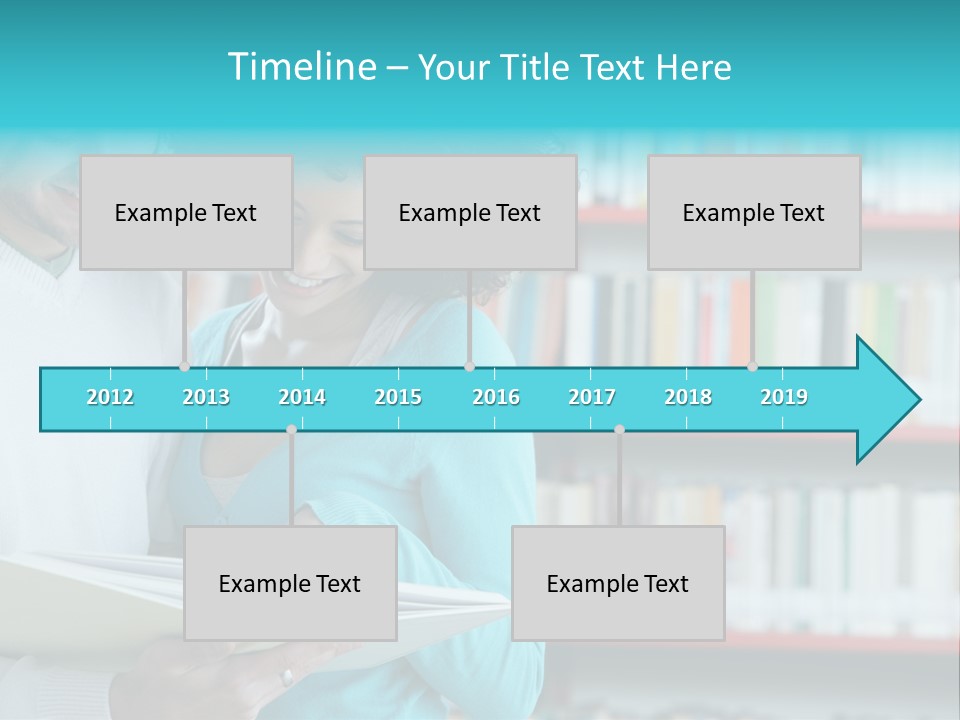 Happy Learning Attractive Female PowerPoint Template