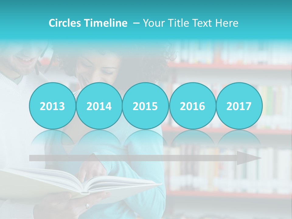 Happy Learning Attractive Female PowerPoint Template