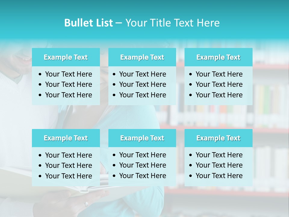 Happy Learning Attractive Female PowerPoint Template