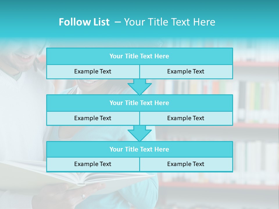 Happy Learning Attractive Female PowerPoint Template