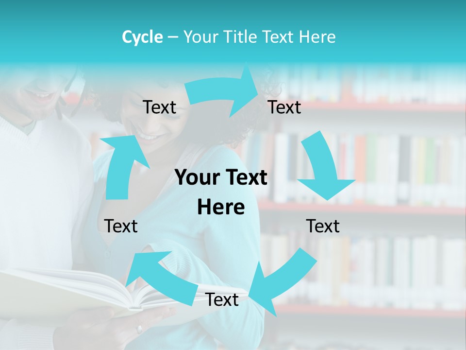 Happy Learning Attractive Female PowerPoint Template