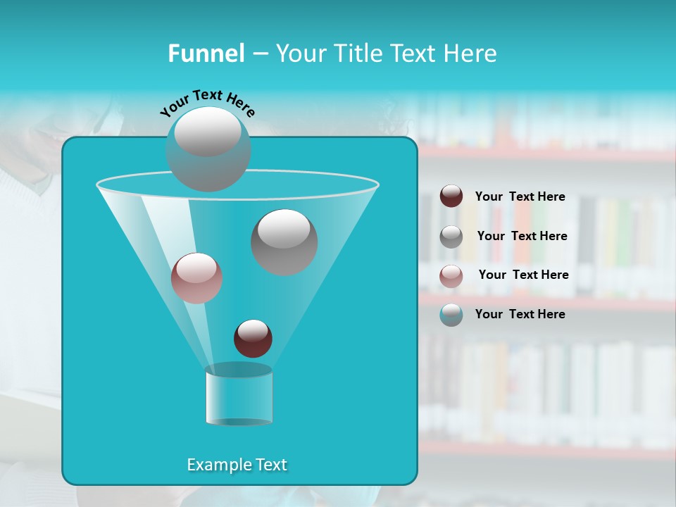 Happy Learning Attractive Female PowerPoint Template