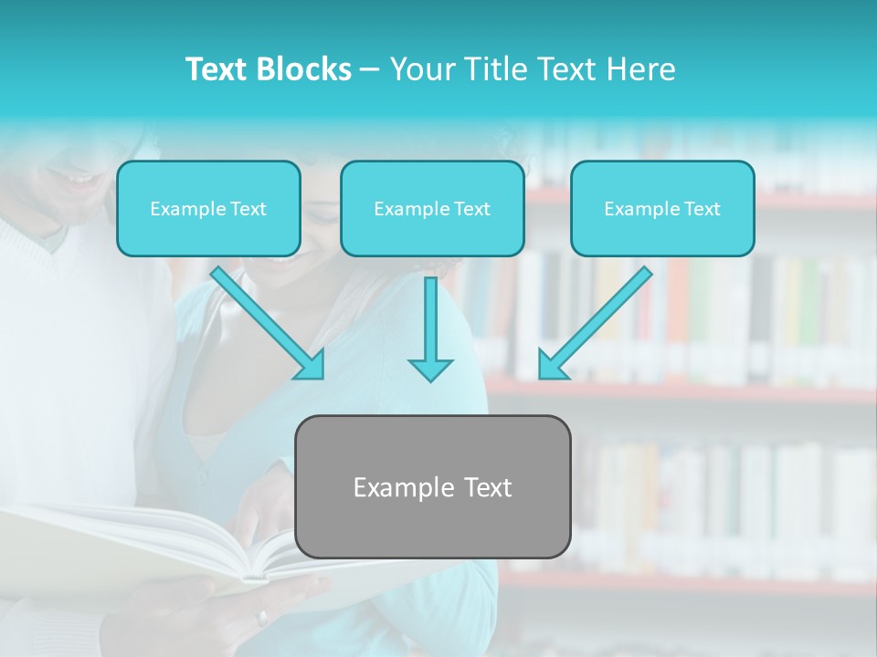 Happy Learning Attractive Female PowerPoint Template