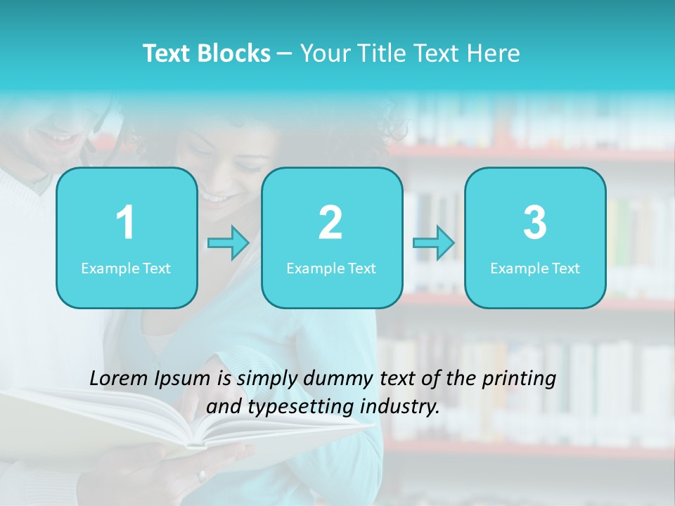 Happy Learning Attractive Female PowerPoint Template