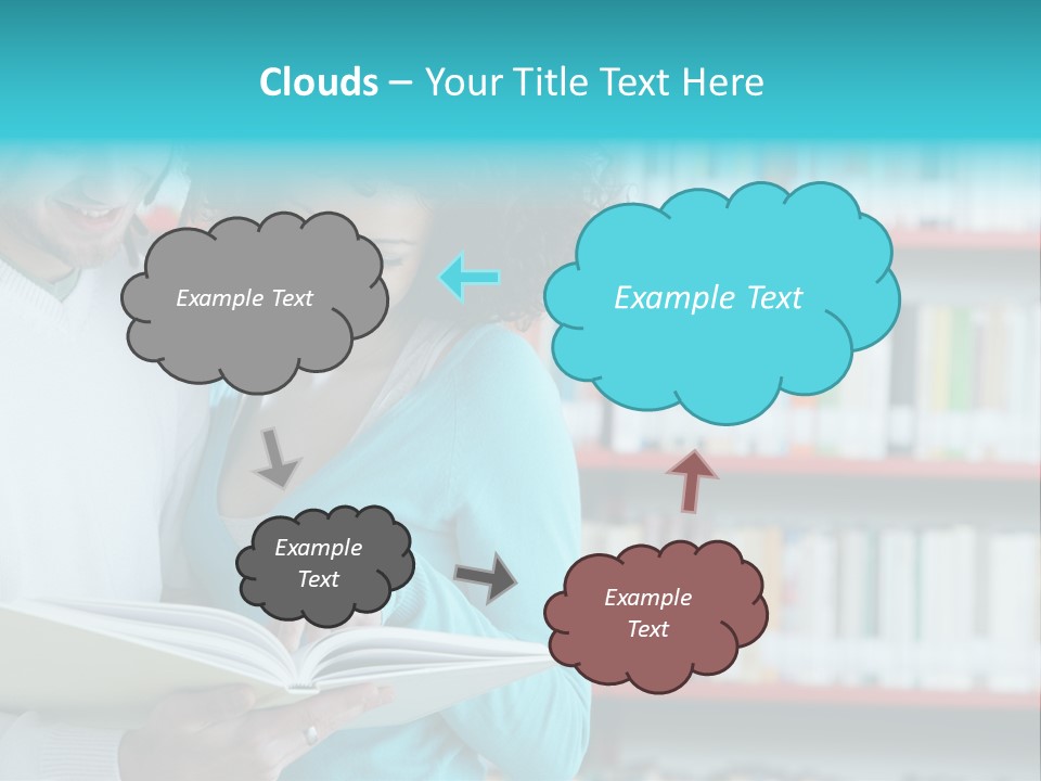 Happy Learning Attractive Female PowerPoint Template