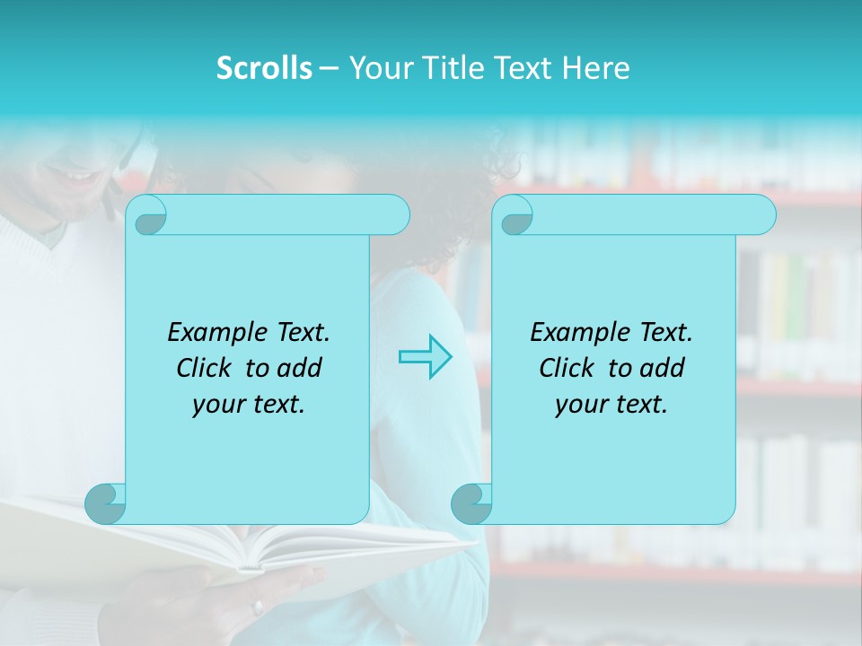 Happy Learning Attractive Female PowerPoint Template