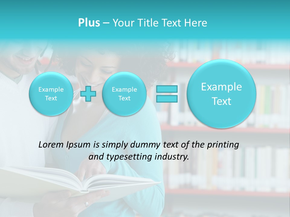 Happy Learning Attractive Female PowerPoint Template