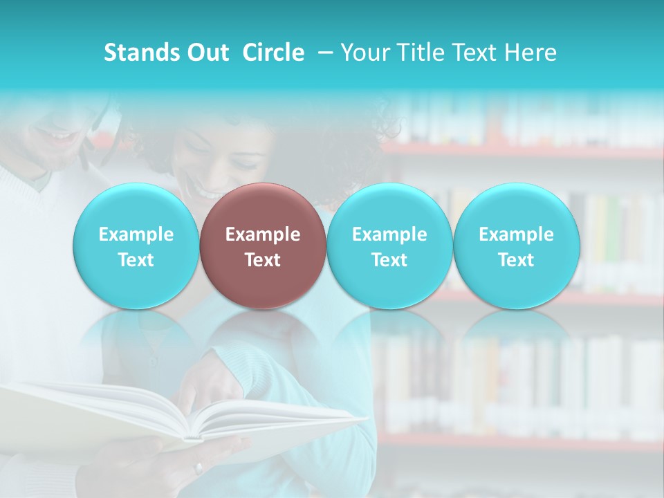 Happy Learning Attractive Female PowerPoint Template