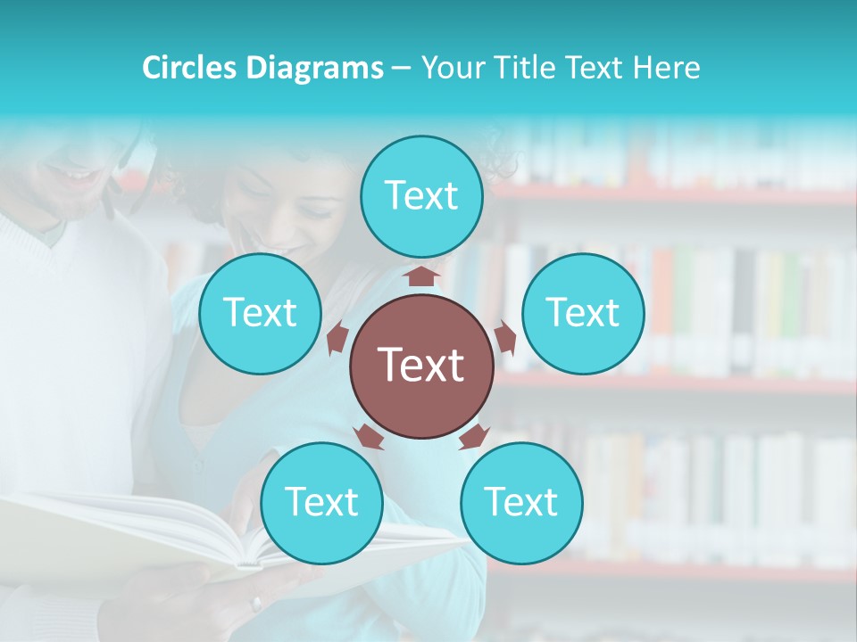 Happy Learning Attractive Female PowerPoint Template