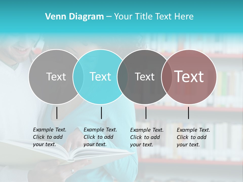 Happy Learning Attractive Female PowerPoint Template