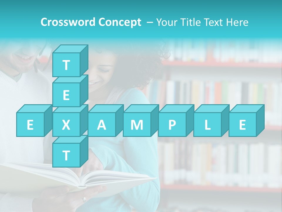 Happy Learning Attractive Female PowerPoint Template