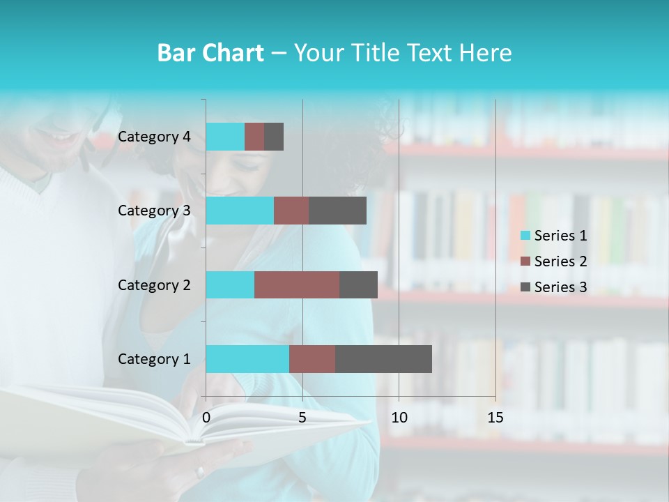 Happy Learning Attractive Female PowerPoint Template